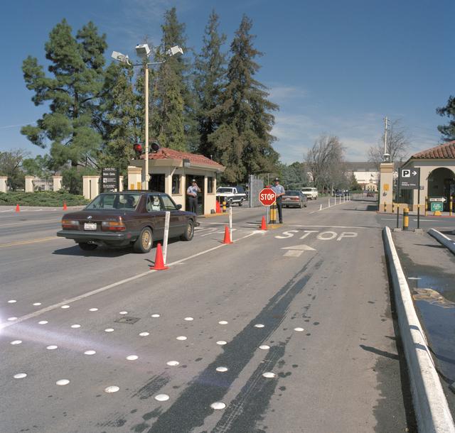 NASA image: NASA Ames Main Gate at Moffett Blvd. Entrance.