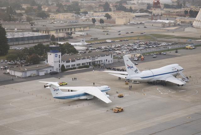 NASA image: NASA's now-retired Kuiper Airborne Observatory shared the limelight with its successor, the SOFIA observatory, during an open house at Ames Research Center