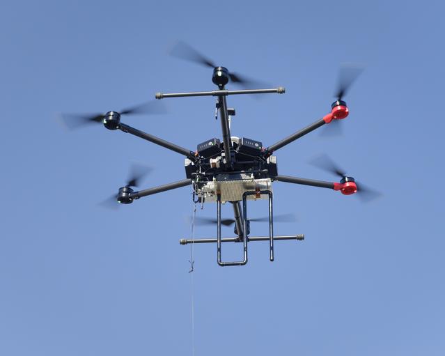 The Earth Science Unmanned Aerial System (UAS) Demonstration in the Rover Scape at NASA's Ames Research Center.