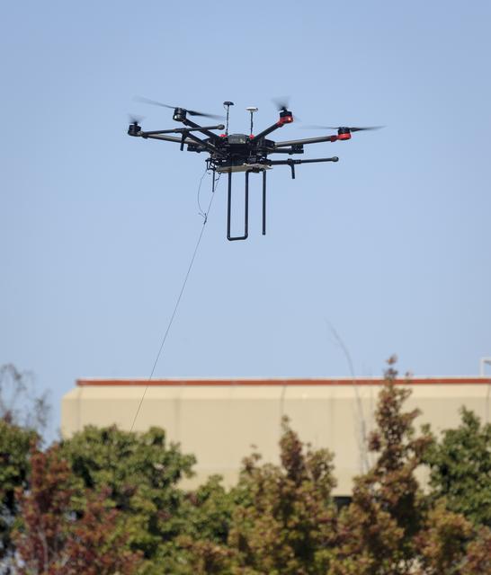 The Earth Science Unmanned Aerial System (UAS) Demonstration in the Rover Scape at NASA's Ames Research Center.