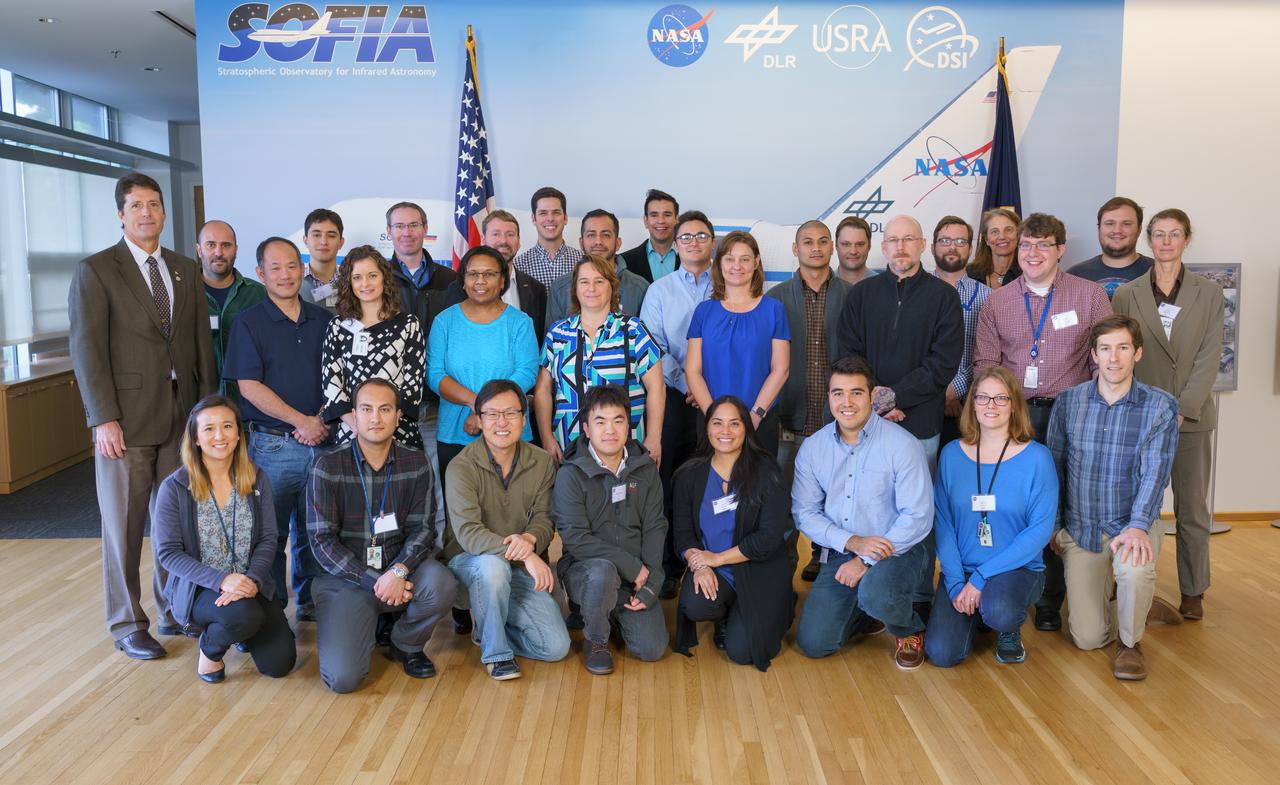 New Employees A Kujaneck, B Baeza, S Cahill, J Carolino, D Chang, E Czech, A Davila, R Everroad, R Fisher, A Ging, J Haglage, B Hooey, K Kwan, C Fung, P Ung-Joon Lee, M Mahzari, L Martin, K McMillin, S Monheim, A Nguyen, B Nikaido, T Perez, V Salazar, K Sato, D Shaw, Irene Smith, Melanie Smith, Lindsay Sturre, E Uribe Jr. with Tom Edwards, Ames Deputy Director.