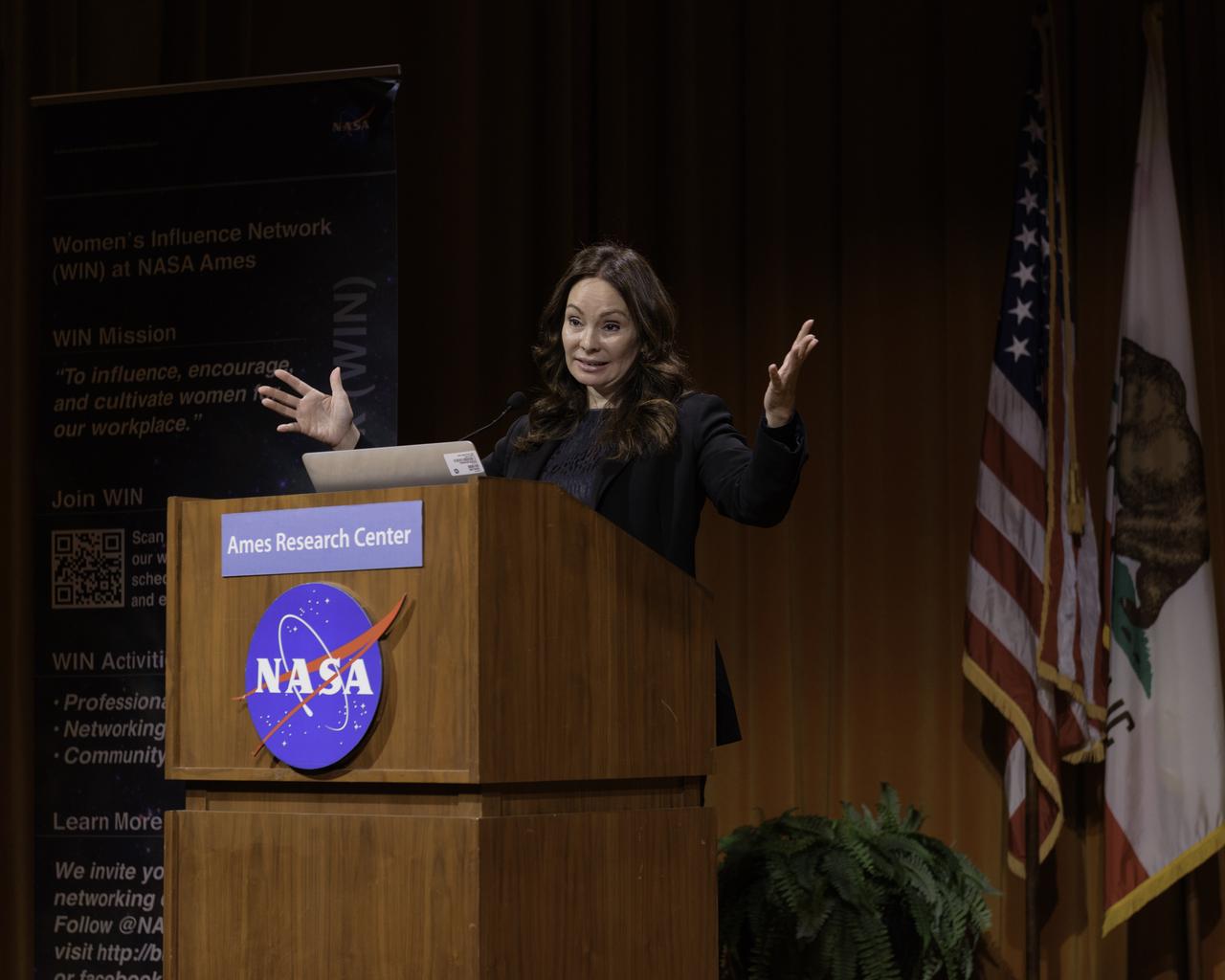 Rosie Rios, the 43rd Treasurer of the United States explores how understanding our history will provide a clearer roadmap for understanding where the country's future is heading.  Presented by the Ames Women's Influence Network (WIN) and the Hispanic Advisory Committee for Employees (HACE) in the Syvertson Auditorium (N-201) at Ames Research Center.