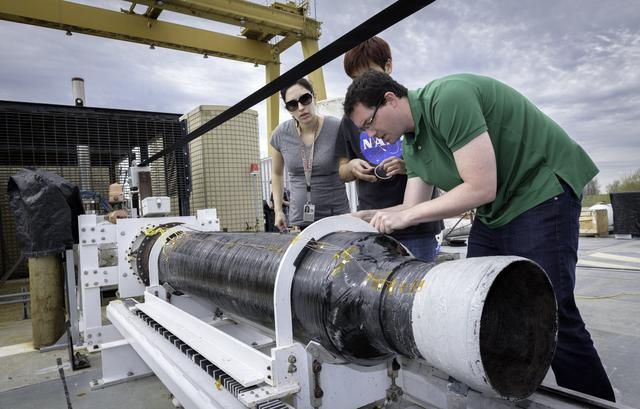 Peregrine Rocket Motor Test at the Ames Outdoor Aerodynamic Research Facility (OARF).