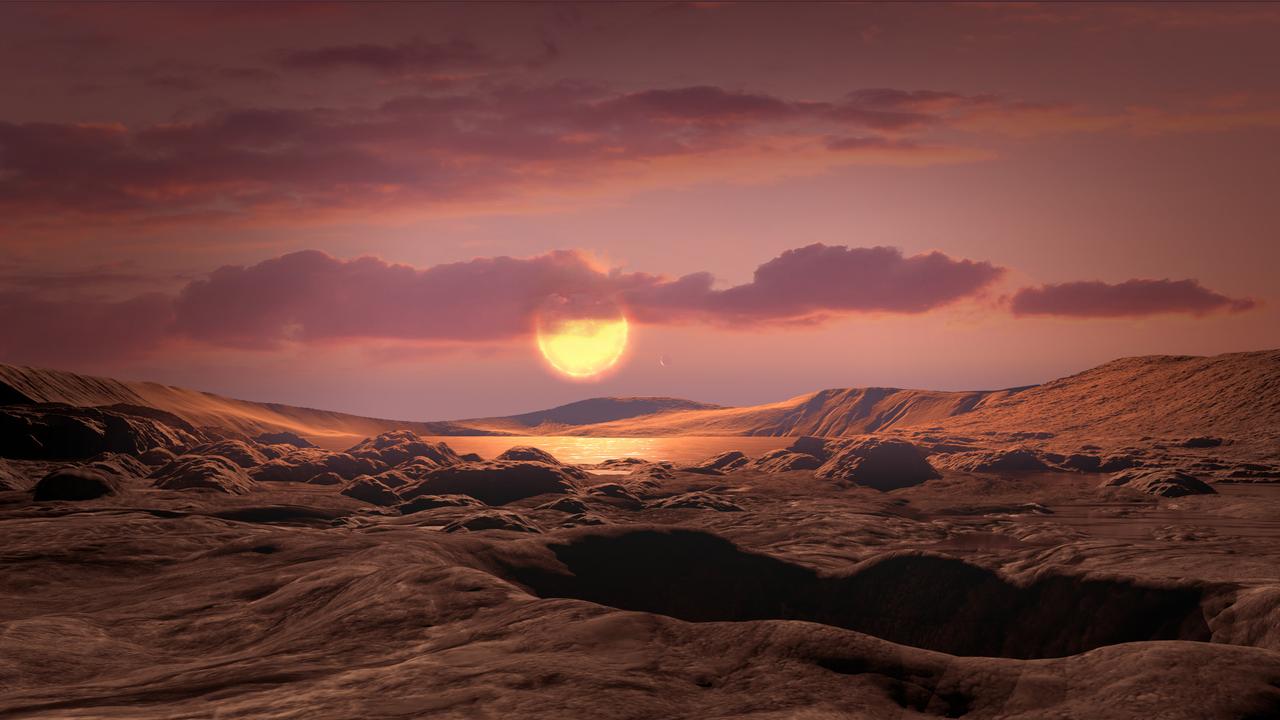 An illustration of what Kepler-1649c could look like from its surface. Credits: NASA/Ames Research Center/Daniel Rutter
