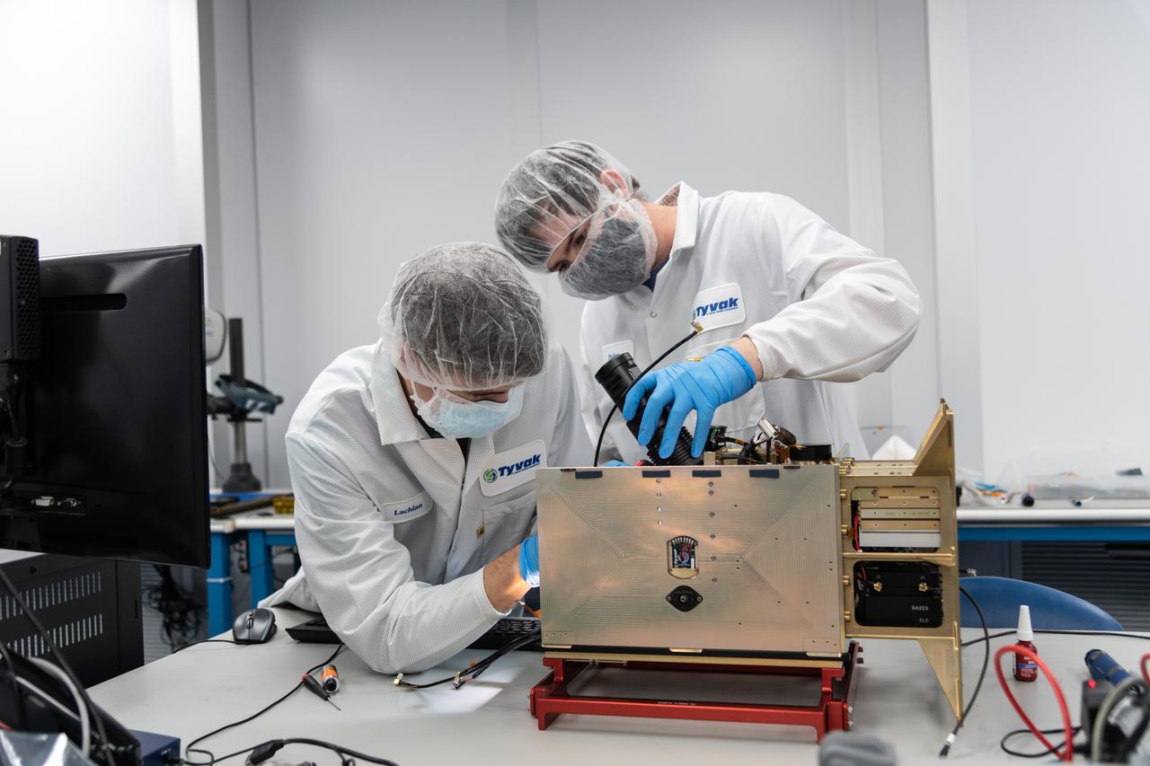 PHOTO DATE: 10/11/2021  LOCATION: Tyvak Nano-Satellite Systems, Inc.  SUBJECT: CAPSTONE spacecraft build at Tyvak Nano-Satellite Systems, Inc. in Irvine, California.   PHOTOGRAPHER: Norah Moran