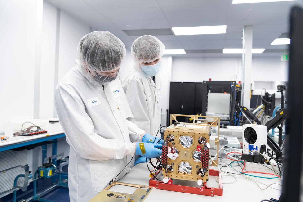 PHOTO DATE: 10/14/2021  LOCATION: Tyvak Nano-Satellite Systems, Inc.  SUBJECT: CAPSTONE spacecraft build at Tyvak Nano-Satellite Systems, Inc. in Irvine, California.   PHOTOGRAPHER: Norah Moran
