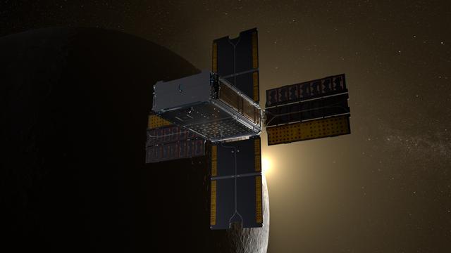 NASA image: BioSentinel Encounters Lunar Sunrise