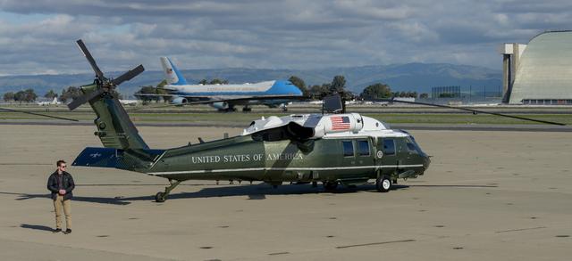 NASA image: U.S. President Joe Biden Arrives Aboard Air Force One at Moffett Federal Airfield