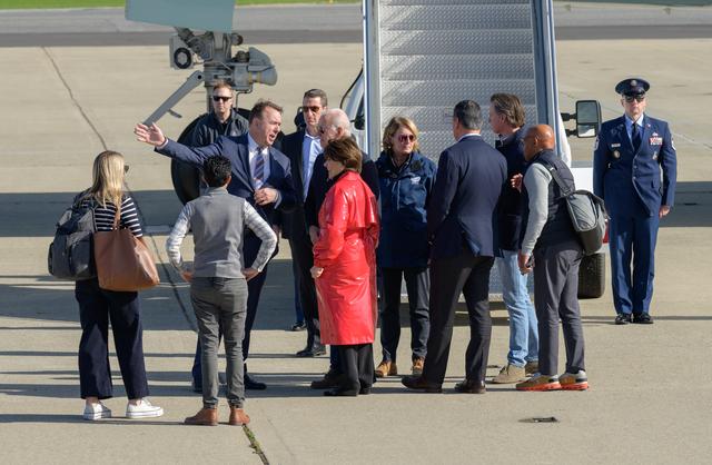 NASA image: U.S. President Joe Biden Arrives Aboard Air Force One at Moffett Federal Airfield