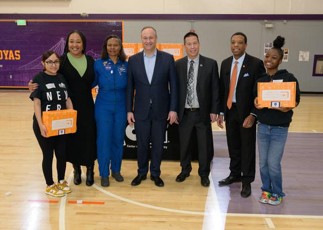 NASA image: Second Gentleman Douglas Emhoff Joins NASA to Distribute STEM Ar
