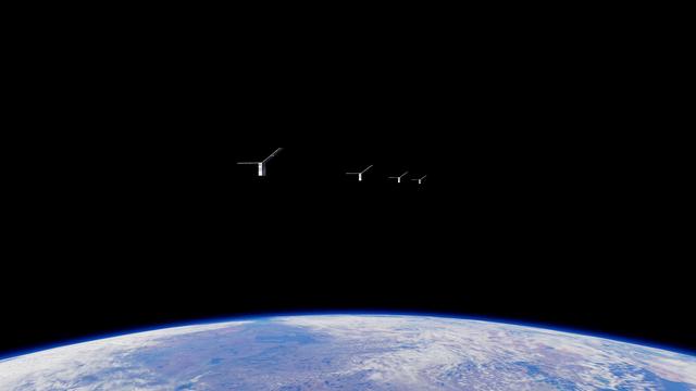 NASA image: Starling’s four CubeSats in low Earth orbit (illustration)