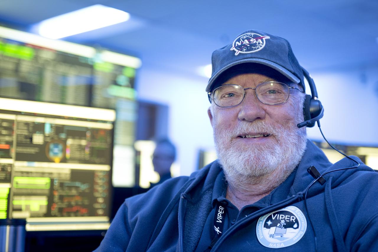 Location portrait of Rusty Hunt in the Multi-Mission Operations Center (MMOC), N240, for the Volatiles Investigating Polar Exploration Rover (VIPER) mission.