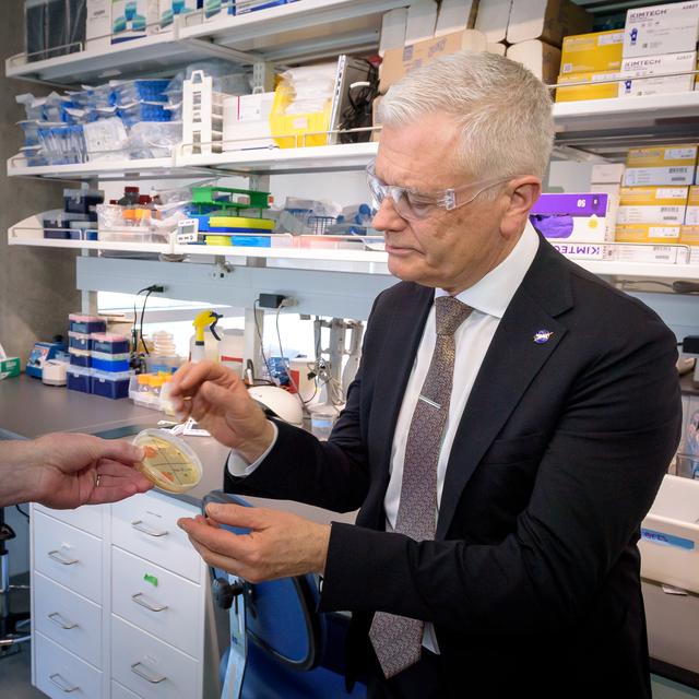 NASA image: Mark Clampin Tours the Bioscience Collaborative Laboratory