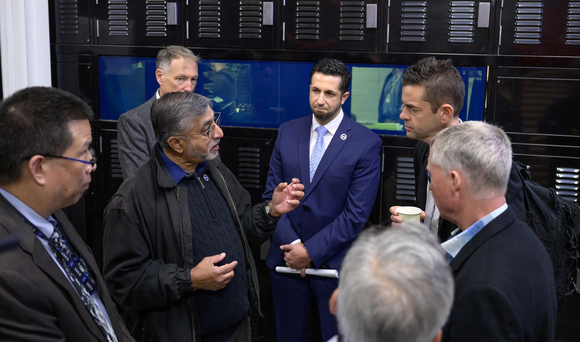 NASA Administrator Jared Isaacman visits the Arc Jet facility in N238.