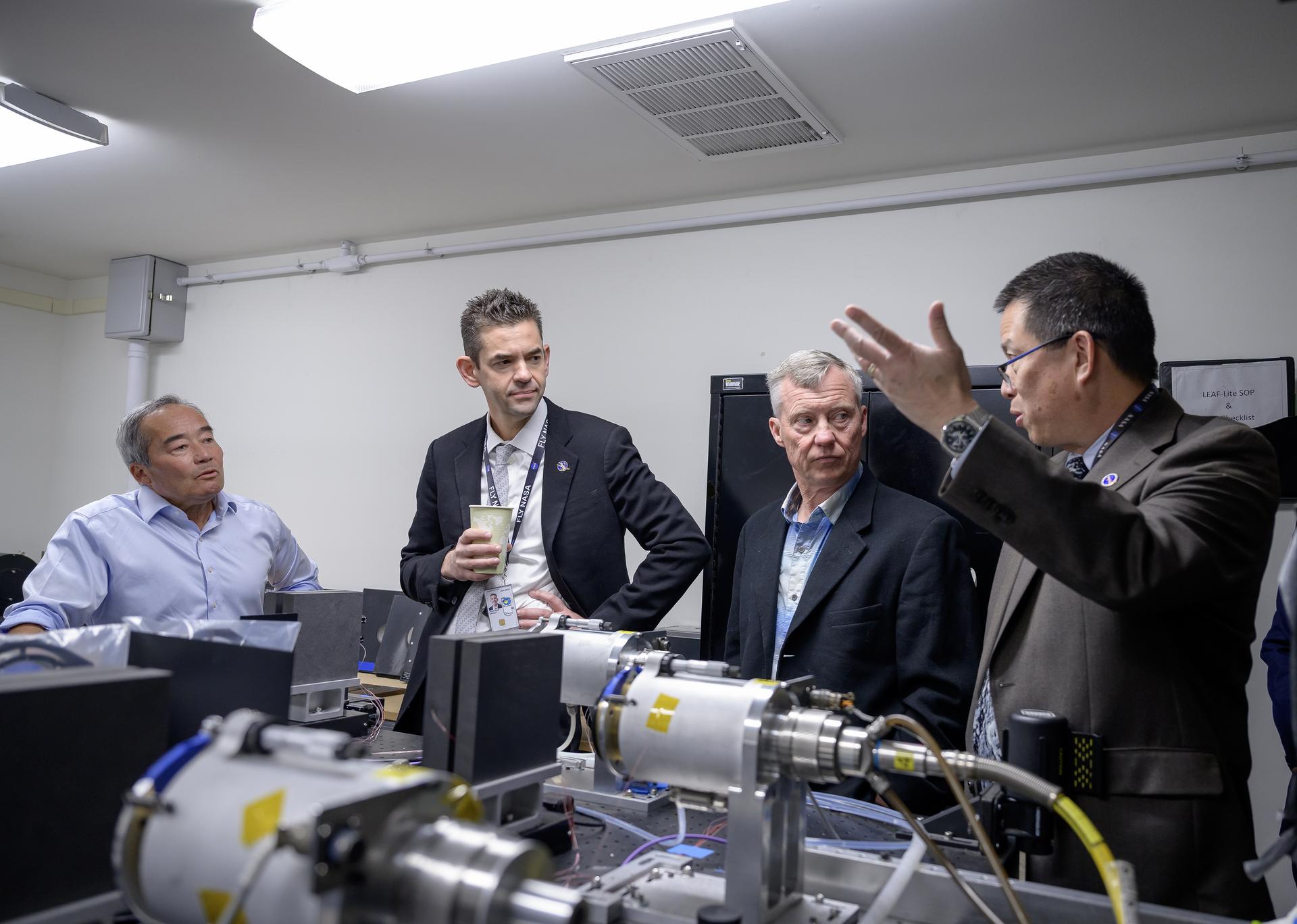 NASA Administrator Jared Isaacman visits the Arc Jet facility in N238.