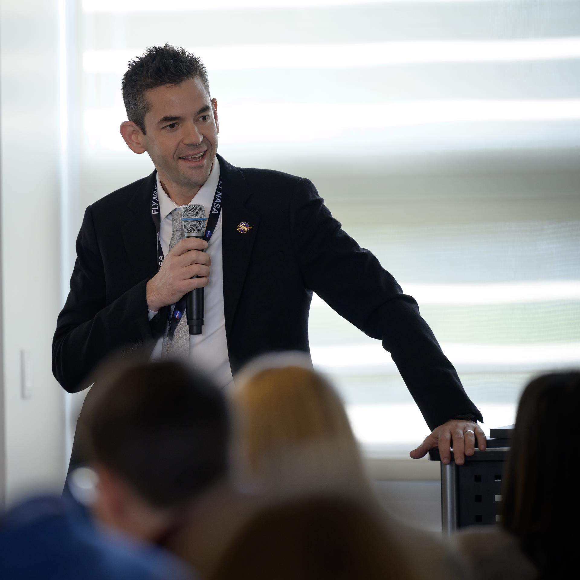 NASA Administrator Jared Isaacman meets with NASA Next Cohort leadership in N232.