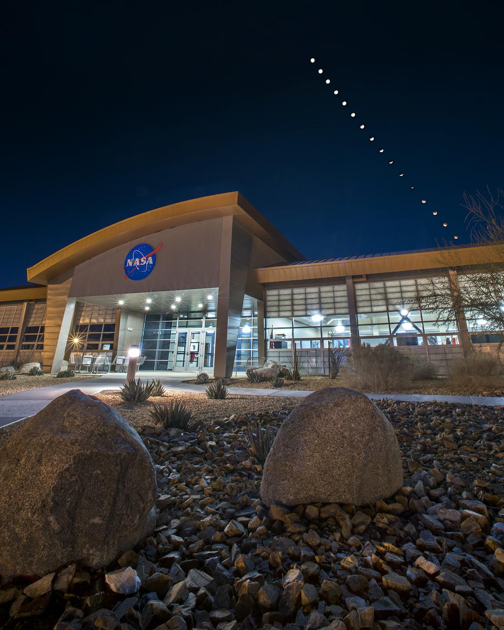 California’s NASA Armstrong Flight Research Center photographer Ken Ulbrich takes photos of Super Blue Blood Moon eclipse making a time-lapse composition of the event on January 31. The total lunar eclipse provided a rare opportunity to capture a supermoon, a blue moon and a lunar eclipse at the same time. A supermoon occurs when the Moon is closer to Earth in its orbit and appearing 14 percent brighter than usual. As the second full moon of the month, this moon is also commonly known as a blue moon, though it will not be blue in appearance. The super blue moon passed through Earth’s shadow and took on a reddish tint, known as a blood moon. This total lunar eclipse occurs when the Sun, Earth, and a full moon form a near-perfect lineup in space. The Moon passes directly behind the Earth into its umbra (shadow).
