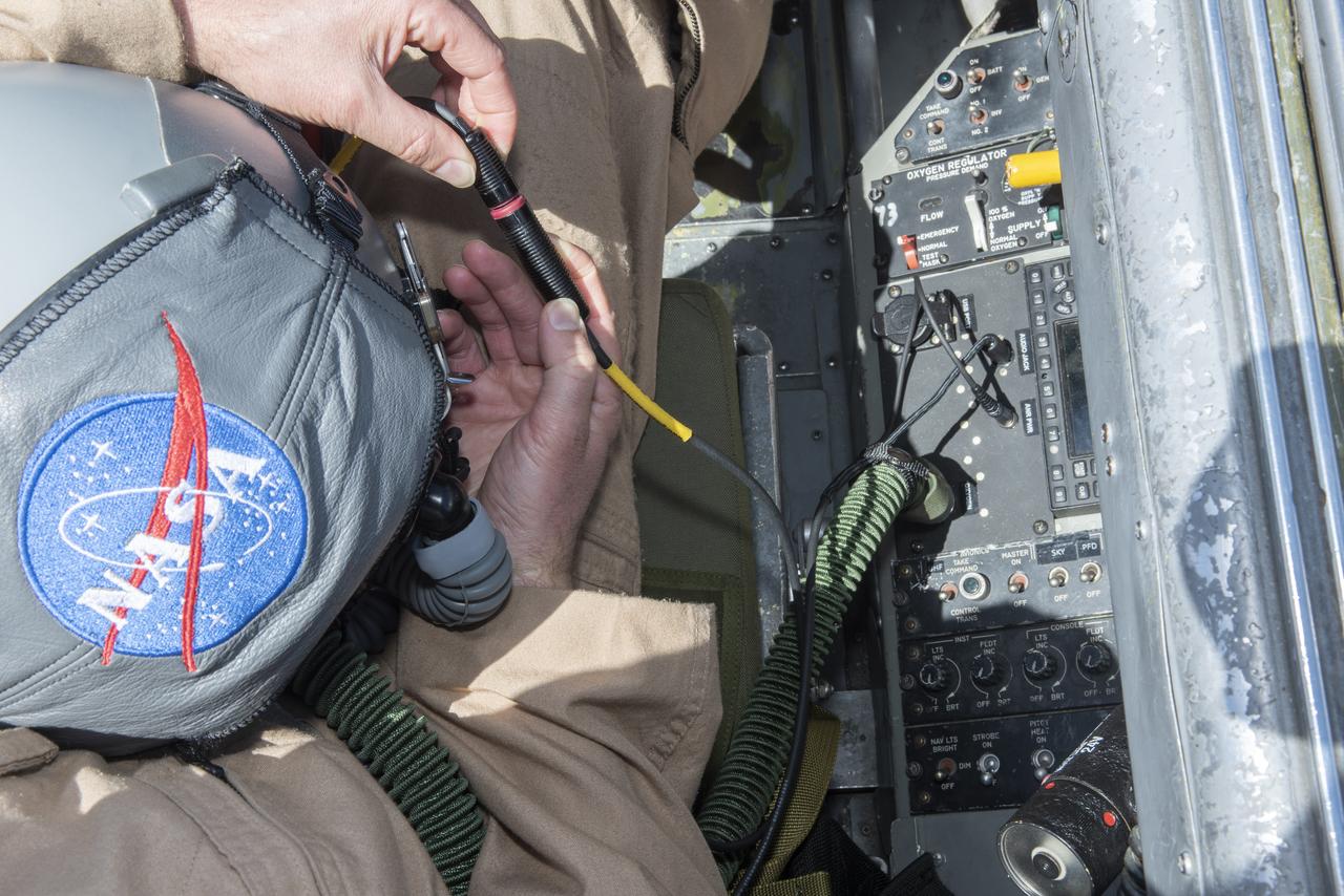 The new Active Noise Reduction system plugs directly from the helmet to a panel inside the aircraft.