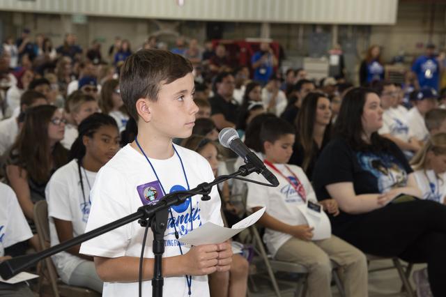 NASA image: Student Asks Question to NASA Astronaut During Space Station Downlink at NASA Armstrong