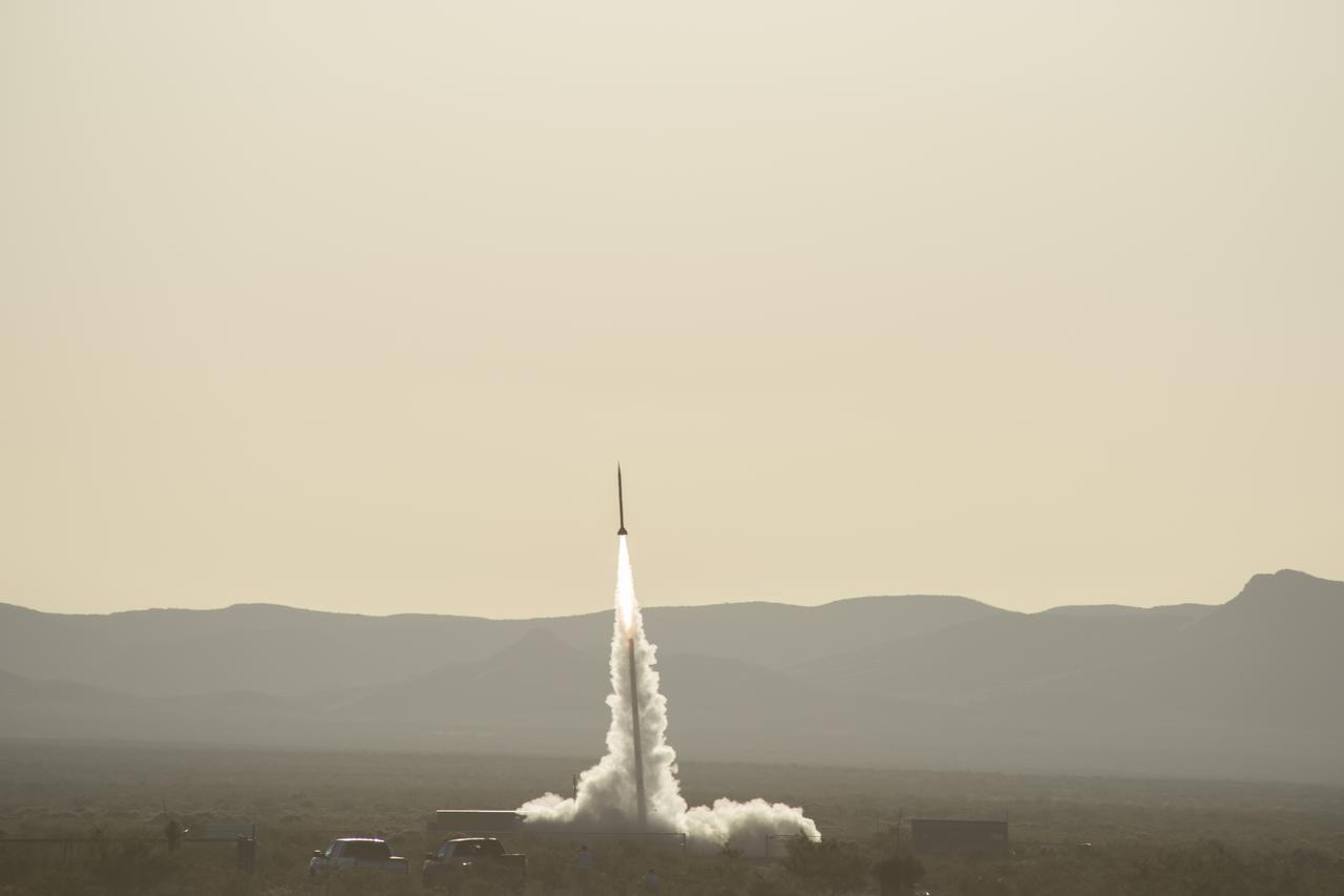 UP Aerospace SpaceLoft rocket launched into space Sept 12, 2018 from Spaceport America in New Mexico carrying three NASA technologies onboard to test in microgravity.