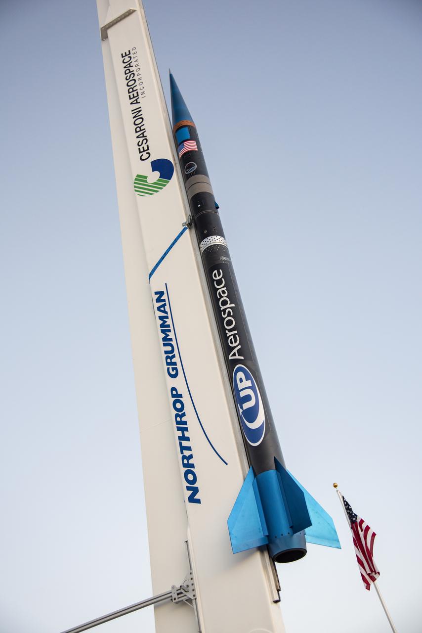 NASA’s Flight Opportunities funds flight of space technology on UP Aerospace’s rocket poised to launch at Spaceport America in New Mexico.