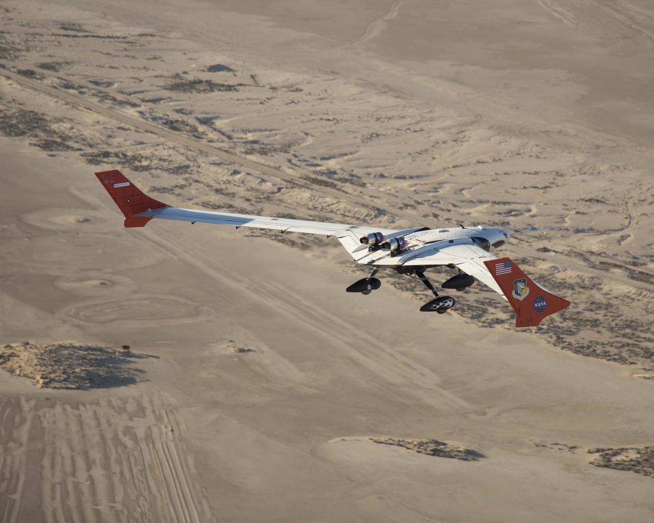 The X-56A flies a mission Oct. 18, 2018.