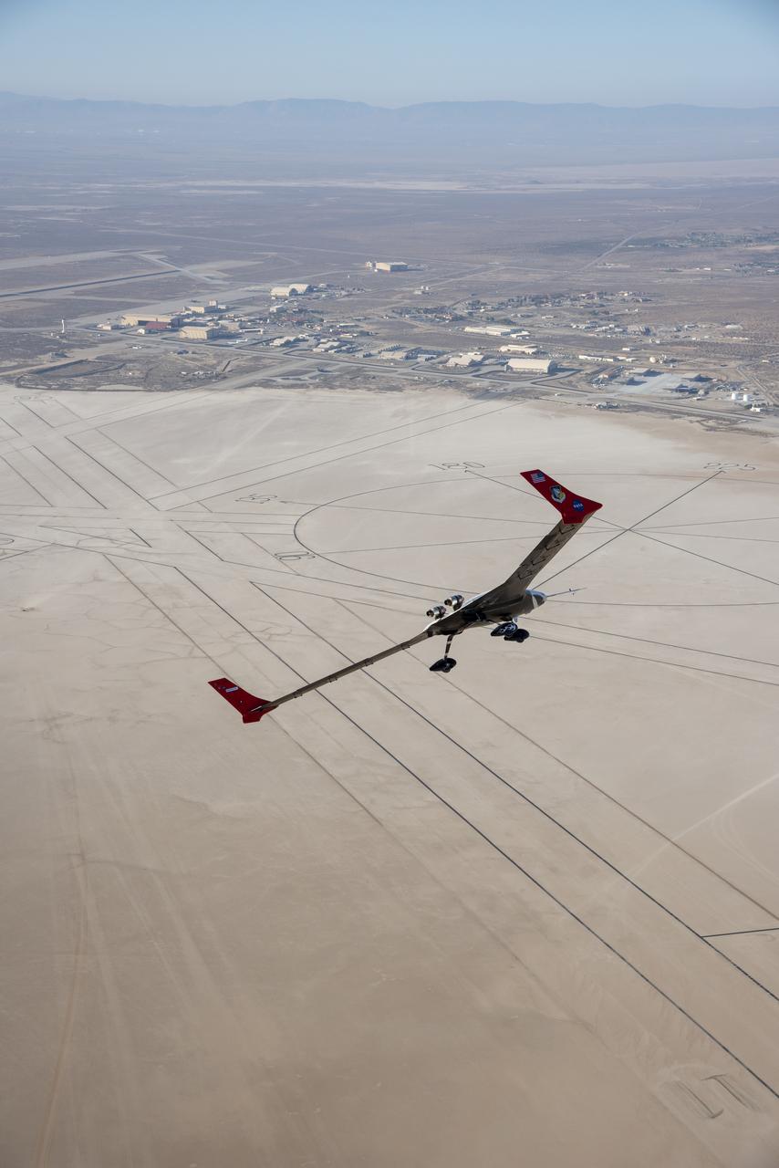 The X-56A flies a mission Oct. 23, 2018.
