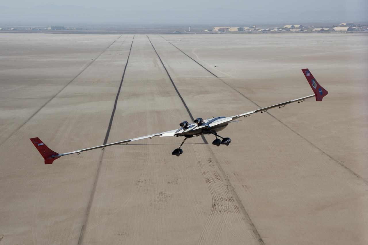 The X-56A flies a mission Oct. 23, 2018.