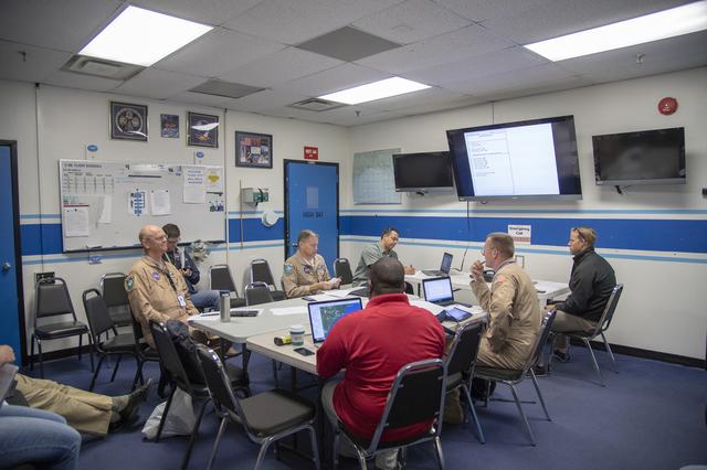 NASA image: NASA QSF18 Flight Crew Briefs Test Flight