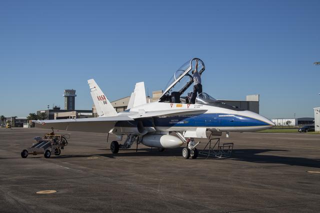 NASA image: NASA F/A-18 Research Aircraft Prior to QSF18 Flight