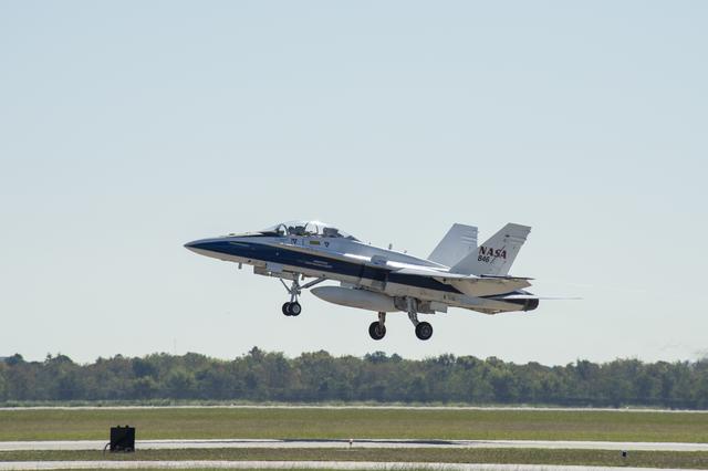 NASA image: NASA F/A-18 Takes Off for QSF18 Supersonic Flight