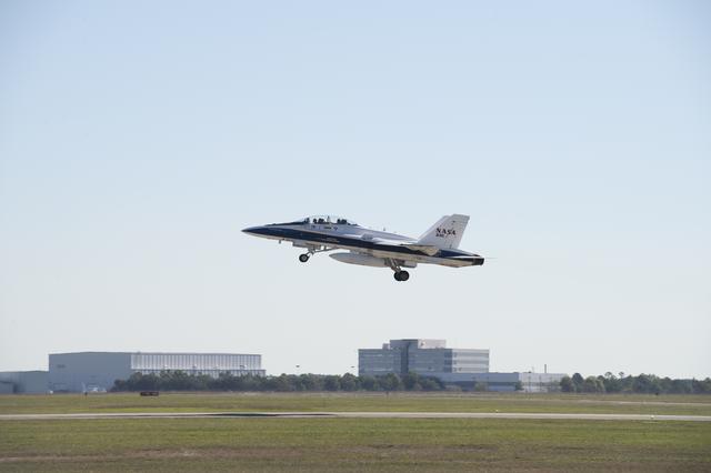 NASA image: NASA F/A-18 Takes Off for QSF18 Supersonic Flight