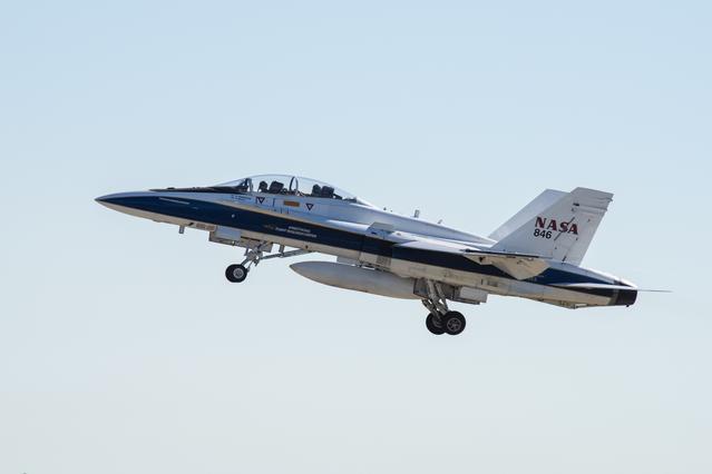 NASA image: NASA F/A-18 Takes Off for QSF18 Supersonic Flight