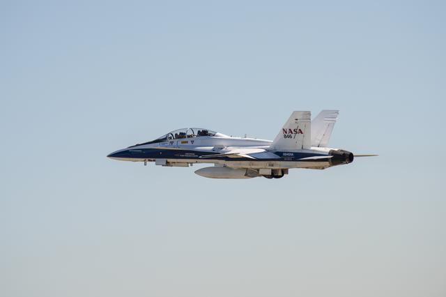 NASA image: NASA F/A-18 Takes Off for QSF18 Supersonic Flight