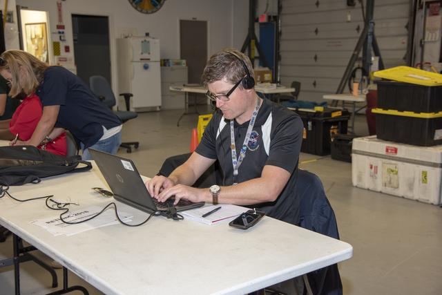 NASA image: NASA Flight Operations Crew Monitors Supersonic Flight
