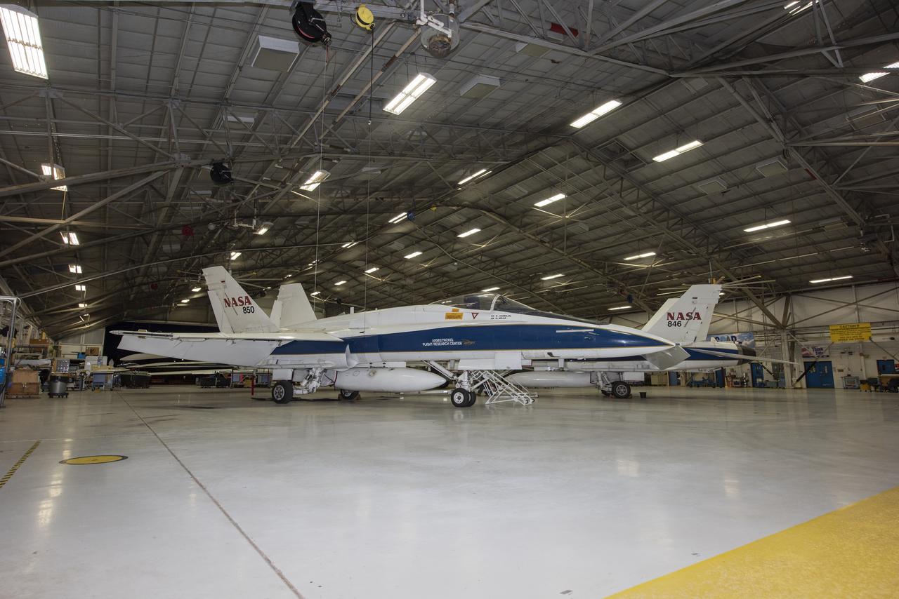 NASA deployed two F/A-18 research aircraft from NASA’s Armstrong Flight Research Center in California to fly the Quiet Supersonic Flights 2018 campaign, or QSF18. Having more than one aircraft allows pilots to conduct quick turnarounds with different aircrews between flights, fitting in as many targeted research flights as necessary.