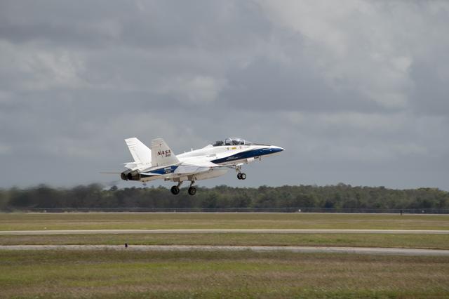 NASA image: NASA F/A-18 Takes Off for QSF18 Supersonic Flight