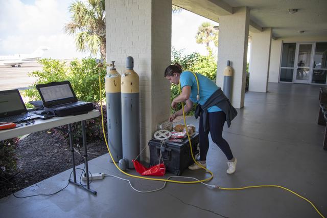 NASA image: NASA Meteorologists Launch Weather Balloon Before Research Flight