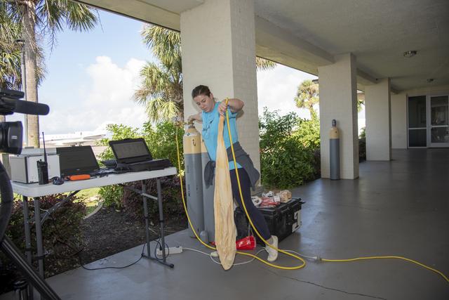 NASA image: NASA Meteorologists Launch Weather Balloon Before Research Flight