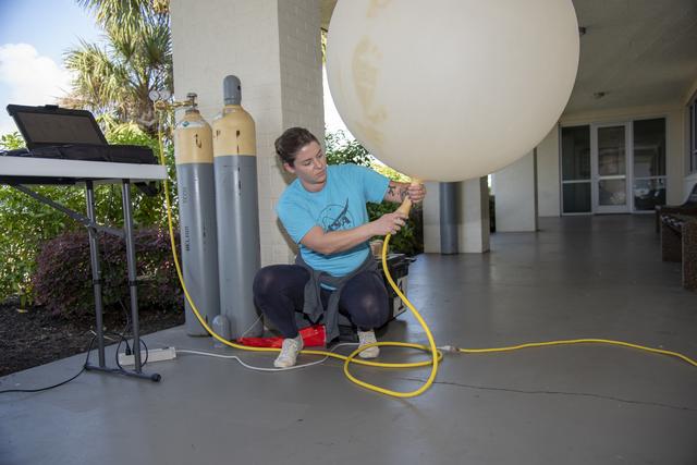 NASA image: NASA Meteorologists Launch Weather Balloon Before Research Flight