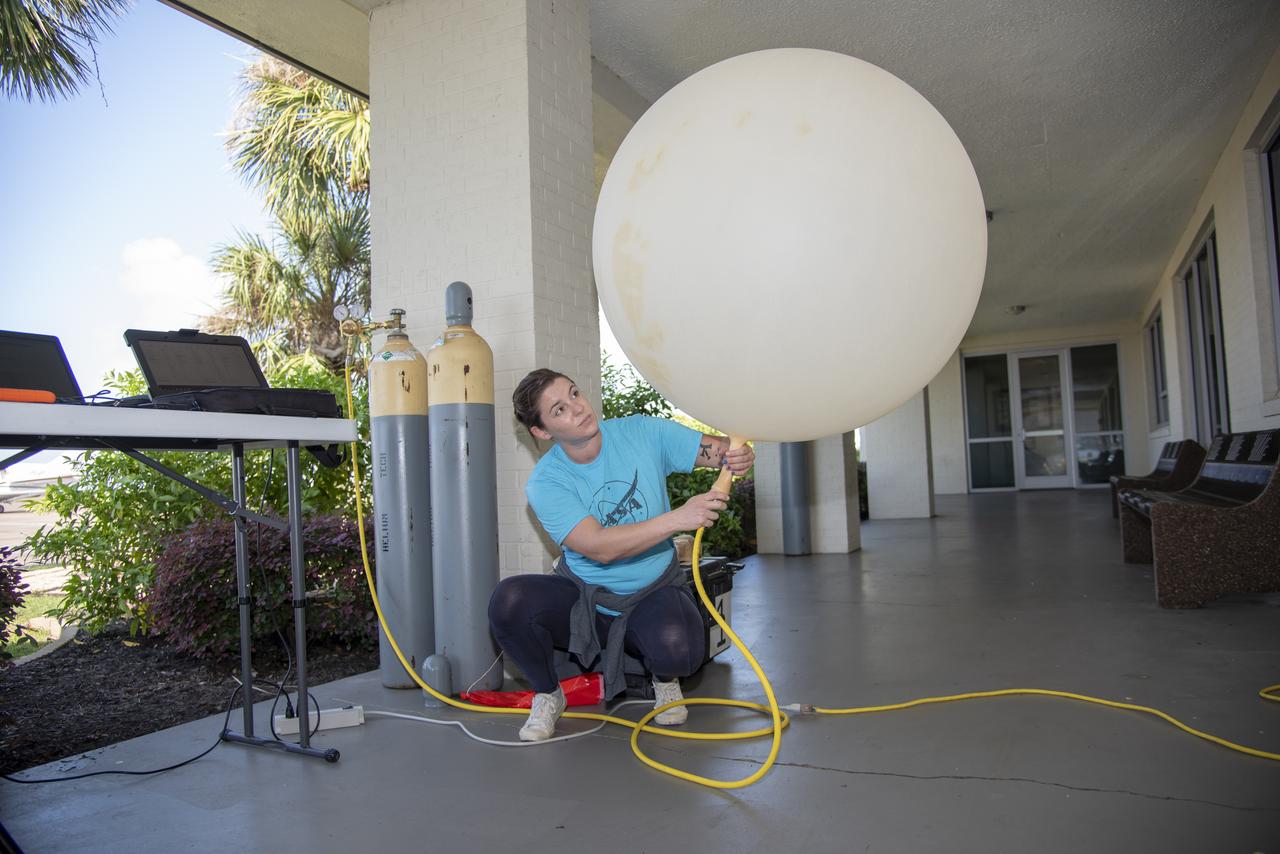 In order to make sure weather conditions are acceptable at multiple altitudes, NASA meteorologists on the ground conduct constant monitoring operations, and launch weather balloons to get accurate data for aircraft and pilot. 
