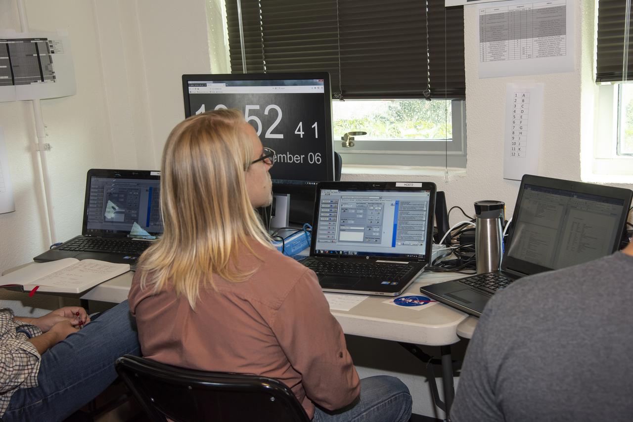 While NASA’s F/A-18 goes supersonic off the coast, a team of researchers monitor the flight and operate multiple sound monitor stations around Galveston and its surrounding area. This allows NASA to obtain accurate sound level data, which gets matched to community response data.