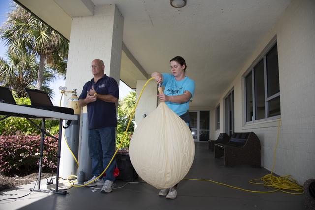 NASA image: NASA Meteorologists Launch Weather Balloon Before Research Flight