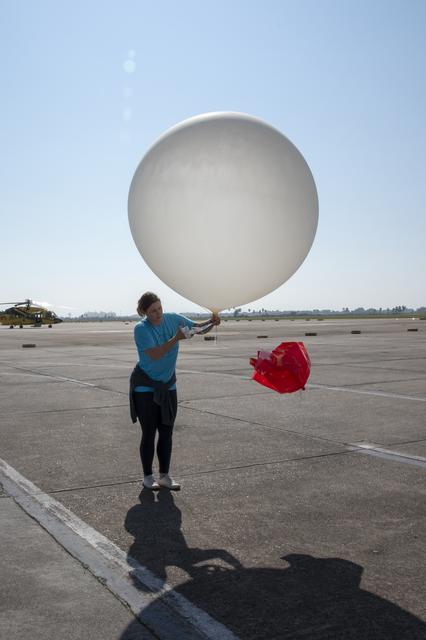 NASA image: NASA Meteorologists Launch Weather Balloon Before Research Flight