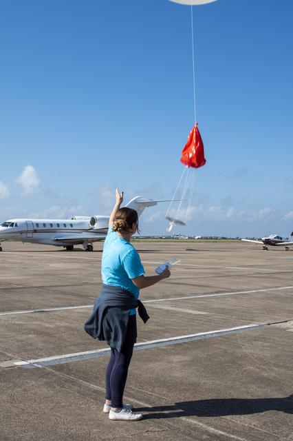 NASA image: NASA Meteorologists Launch Weather Balloon Before Research Flight