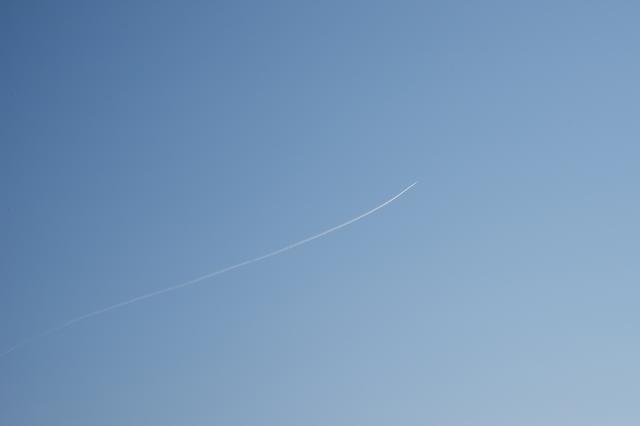 NASA image: Contrail of NASA F/A-18 Seen Off Coast During QSF18 Flight