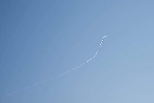 NASA image: Contrail of NASA F/A-18 Seen Off Coast During QSF18 Flight