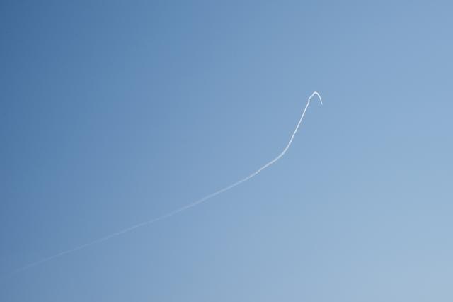 NASA image: Contrail of NASA F/A-18 Seen Off Coast During QSF18 Flight