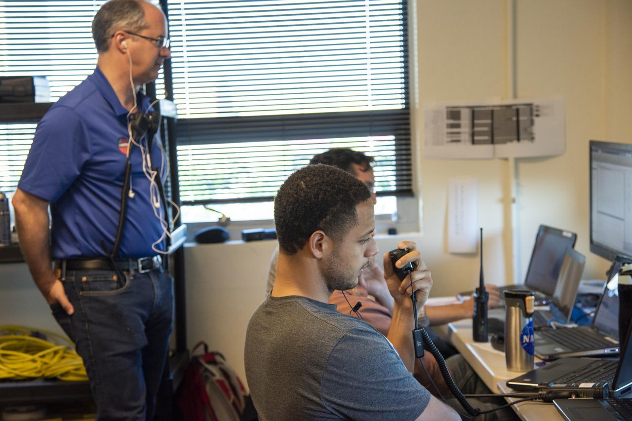 While NASA's F/A-18 goes supersonic off the coast, a team of researchers monitor the flight and operate multiple sound monitor stations around Galveston and its surrounding area. This allows NASA to obtain accurate sound level data, which gets matched to community response data.