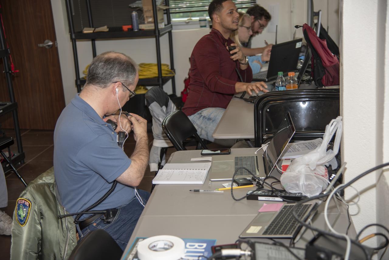 While NASA's F/A-18 goes supersonic off the coast, a team of researchers monitor the flight and operate multiple sound monitor stations around Galveston and its surrounding area. This allows NASA to obtain accurate sound level data, which gets matched to community response data.